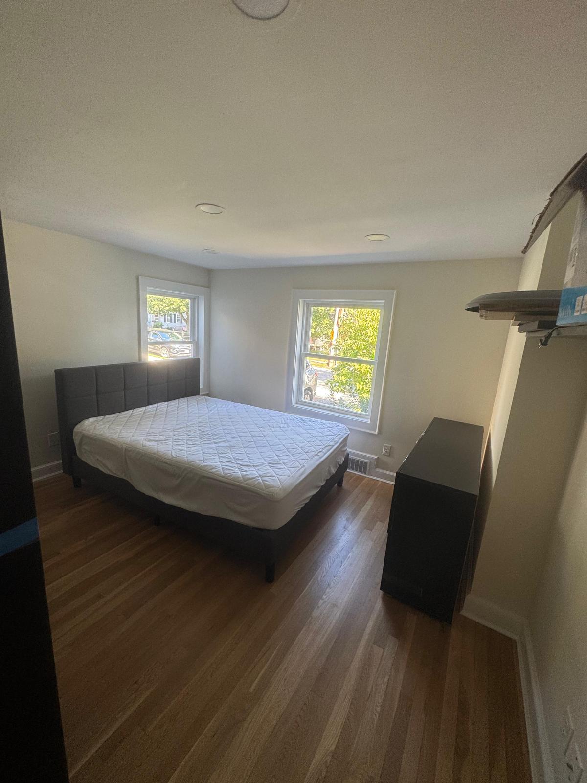 Bathroom after renovation dust cleaning