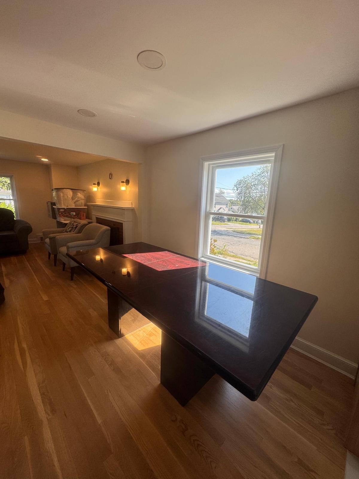 Bathroom after renovation dust cleaning
